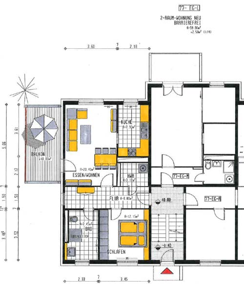 2-Raum-Wohnung 77-EG-L