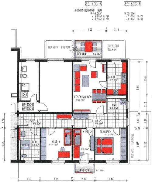 4-Raum-Wohnung 83-4OG-R