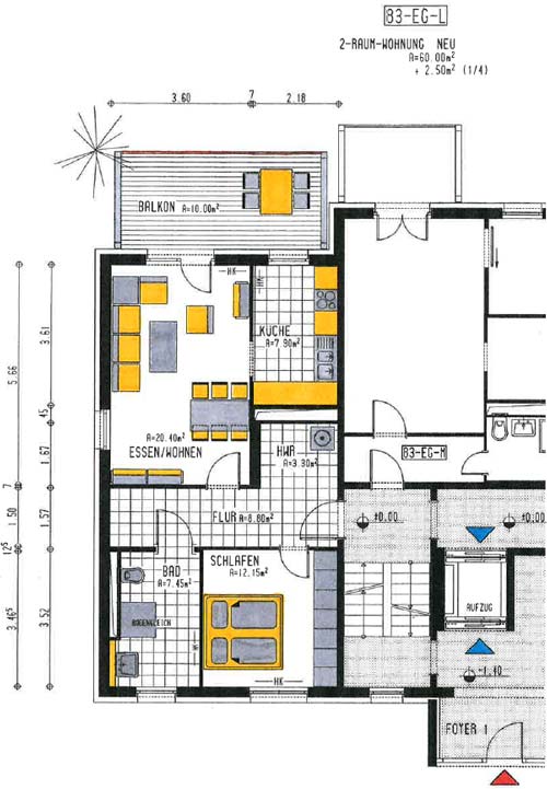 2-Raum-Wohnung 83-EG-L