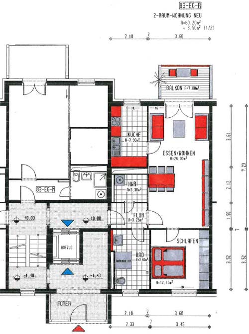 2-RAUM-Wohnung 83-EG-R